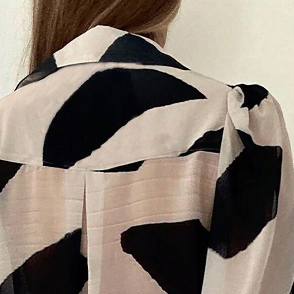 Women's Allover Print Button Front Shirt - Picture 4 of 4